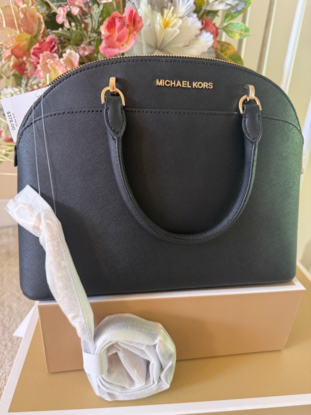 Michael Kors Emmy Large Dome Satchel Crossbody Purses 12x9.5 Brand New Authen